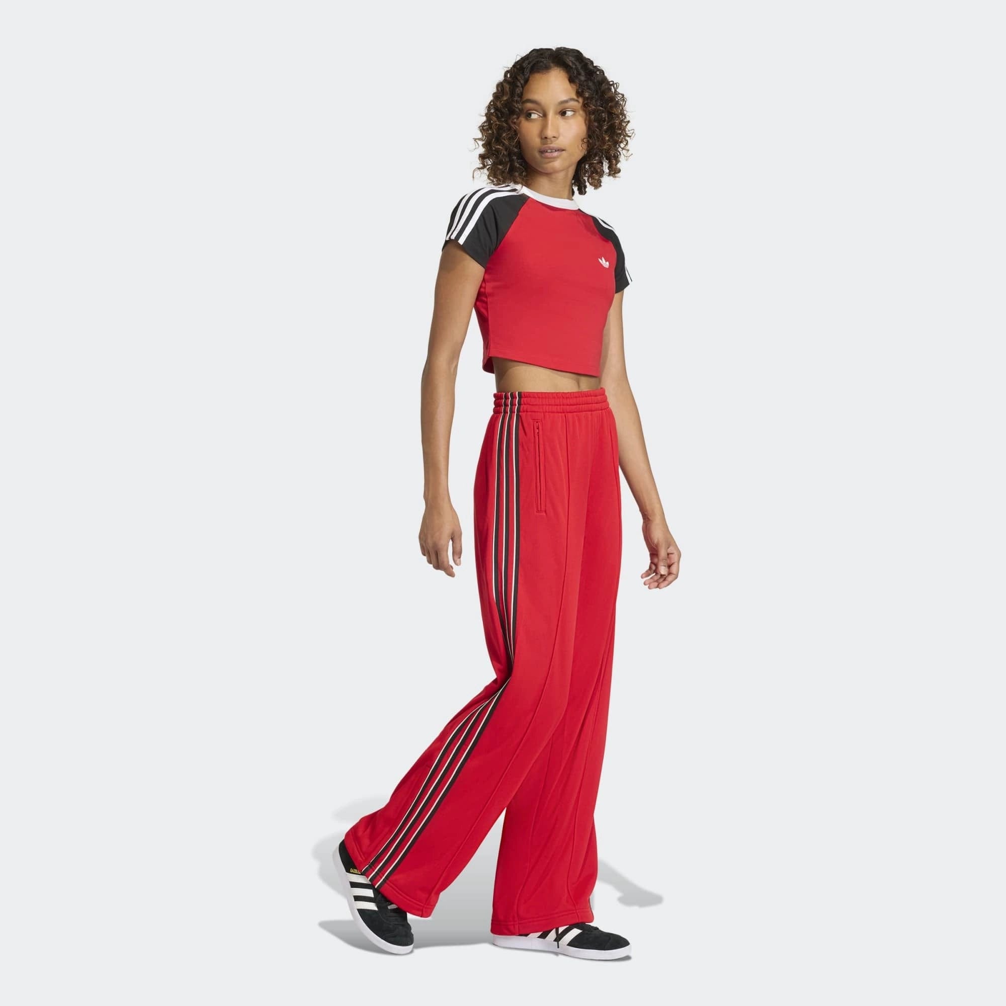 Adidas Originals Classics Firebird Loose Track Pants W - Better Scarlet / Black / Off White