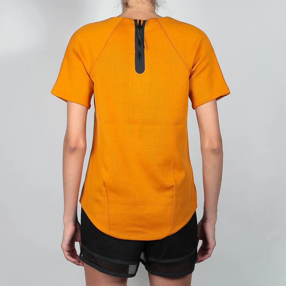 Nike Sportswear WMNS Tech Fleece T-Shirt - Sunset / Black