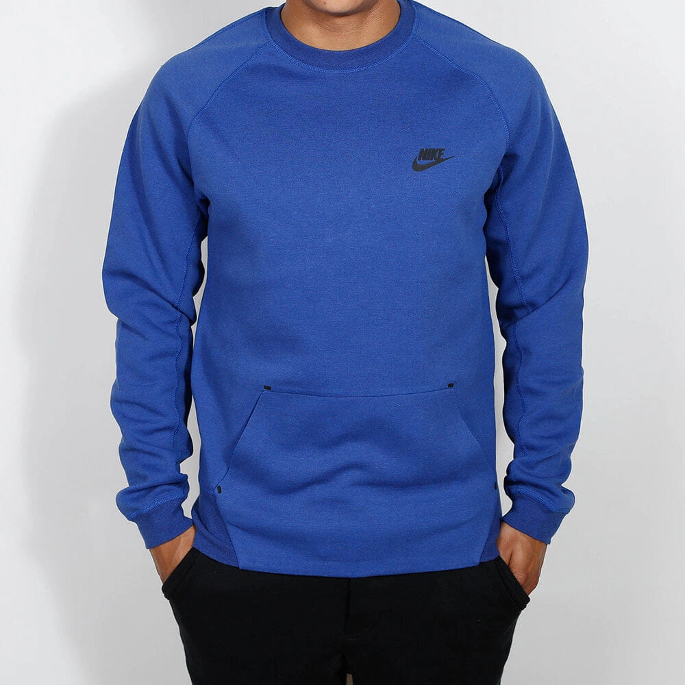 Nike Sportswear Tech Fleece Crew Neck Sweatshirt - Deep Royal Heather