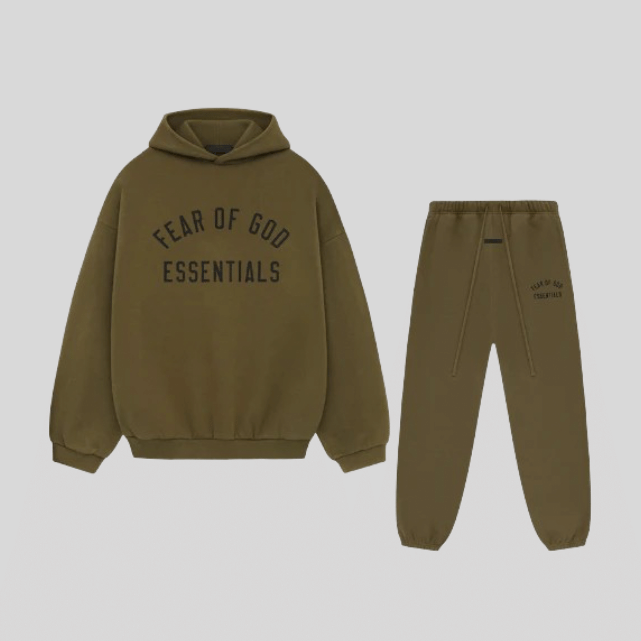Fear of God Essentials OLIVE GREEN JOGGER SET