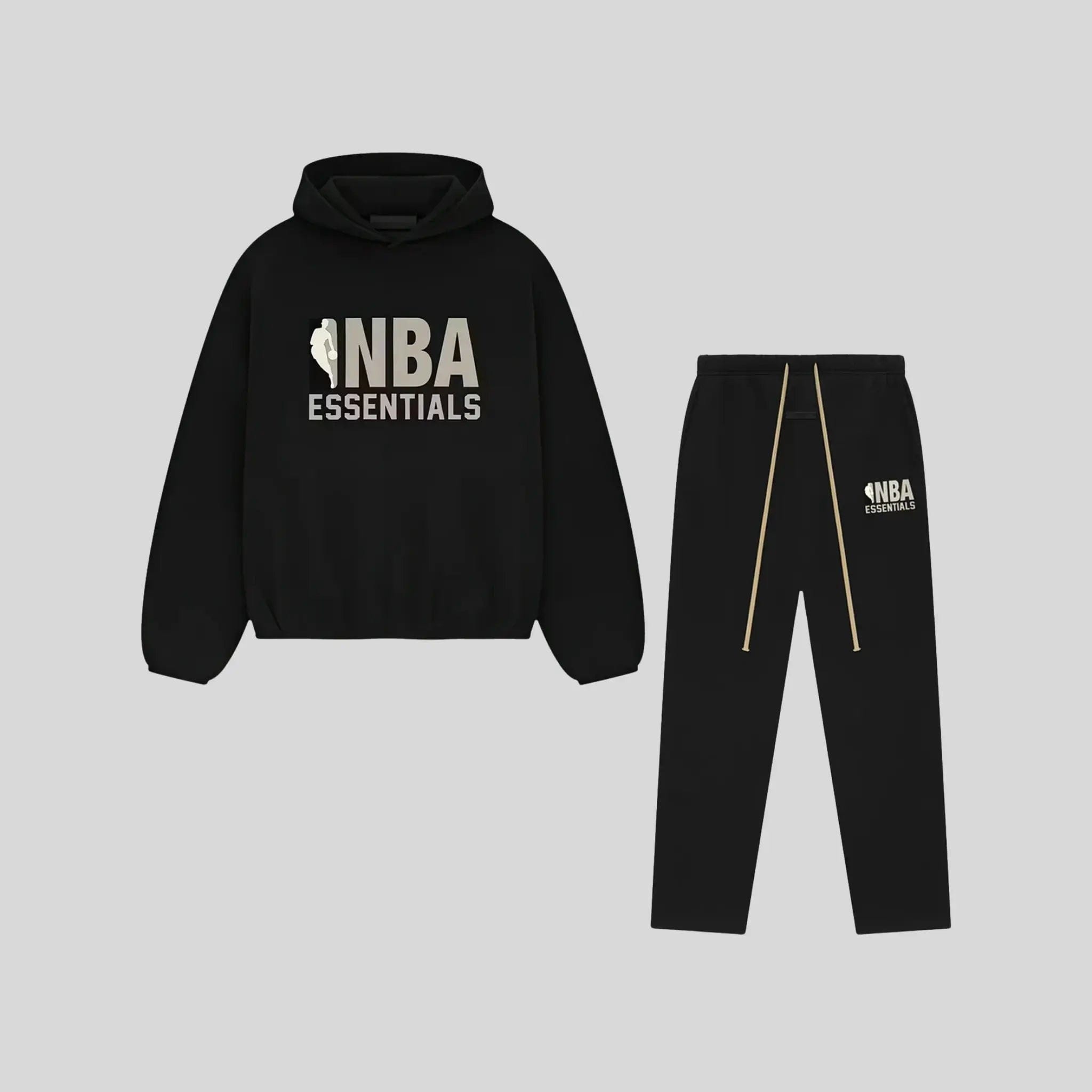Fear of God Essentials NBA BLACK GREY JOGGER SET