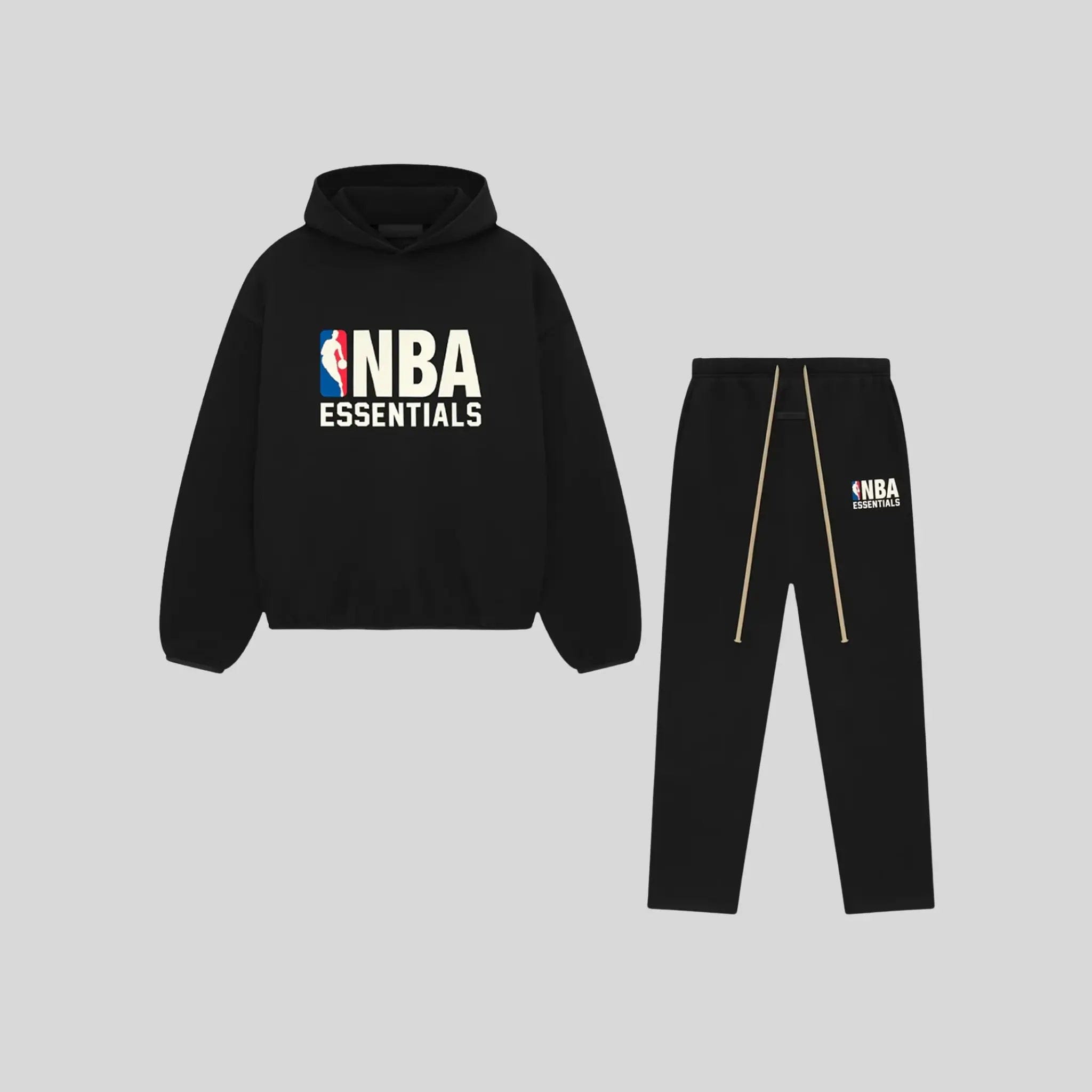 Fear of God Essentials NBA BLACK RED JOGGER SET