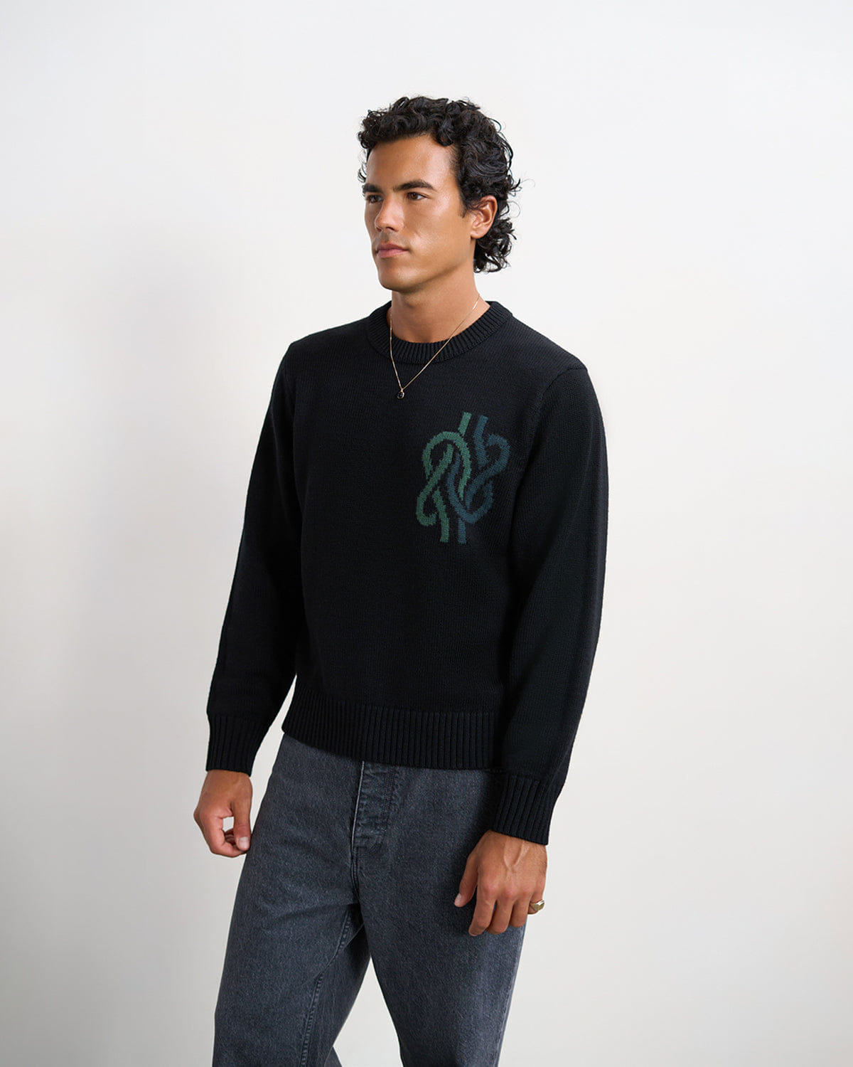 Entry Luxury Knit Sweater Knot Black