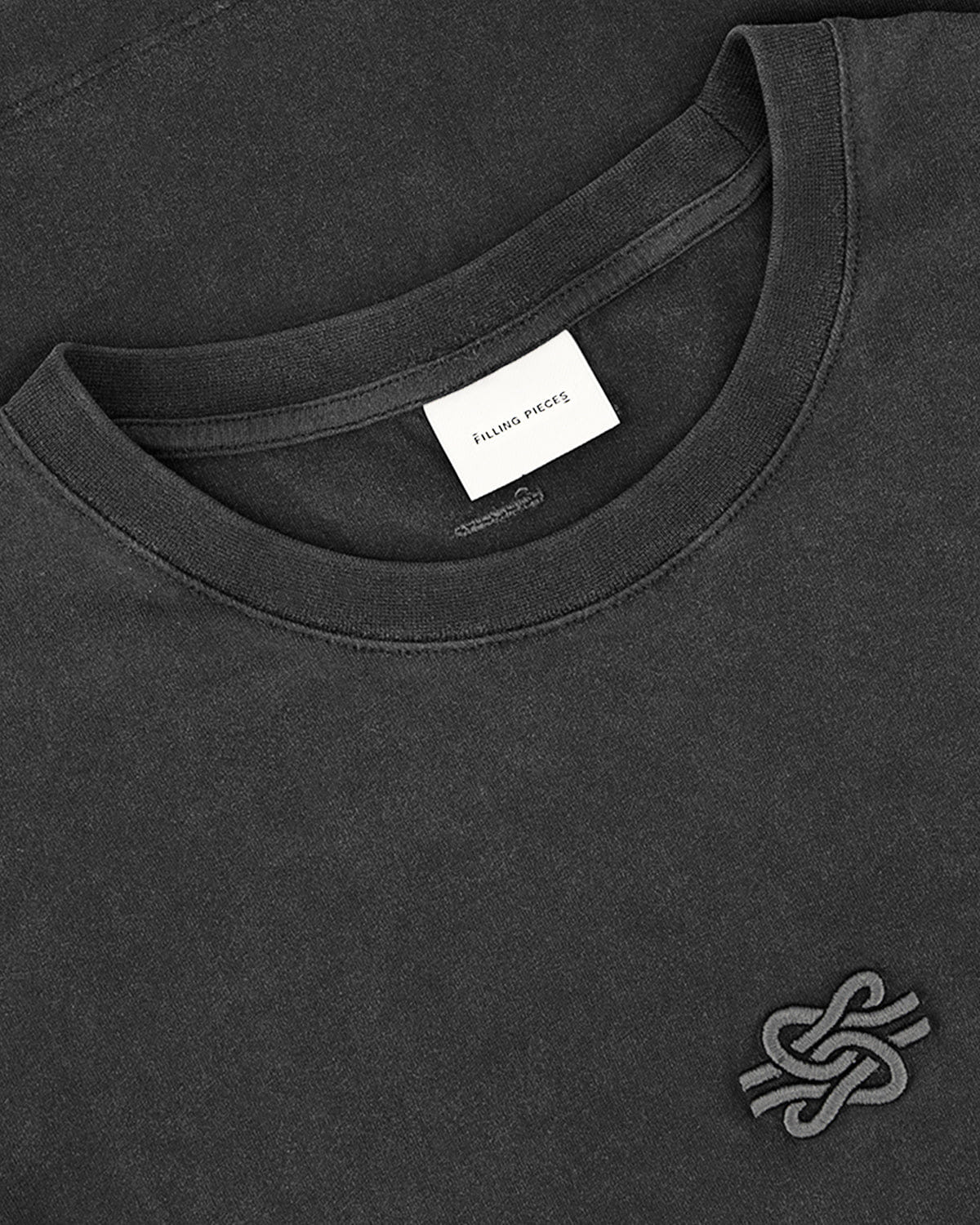 Conventional T-shirt Boxy Embroidered Vintage Black
