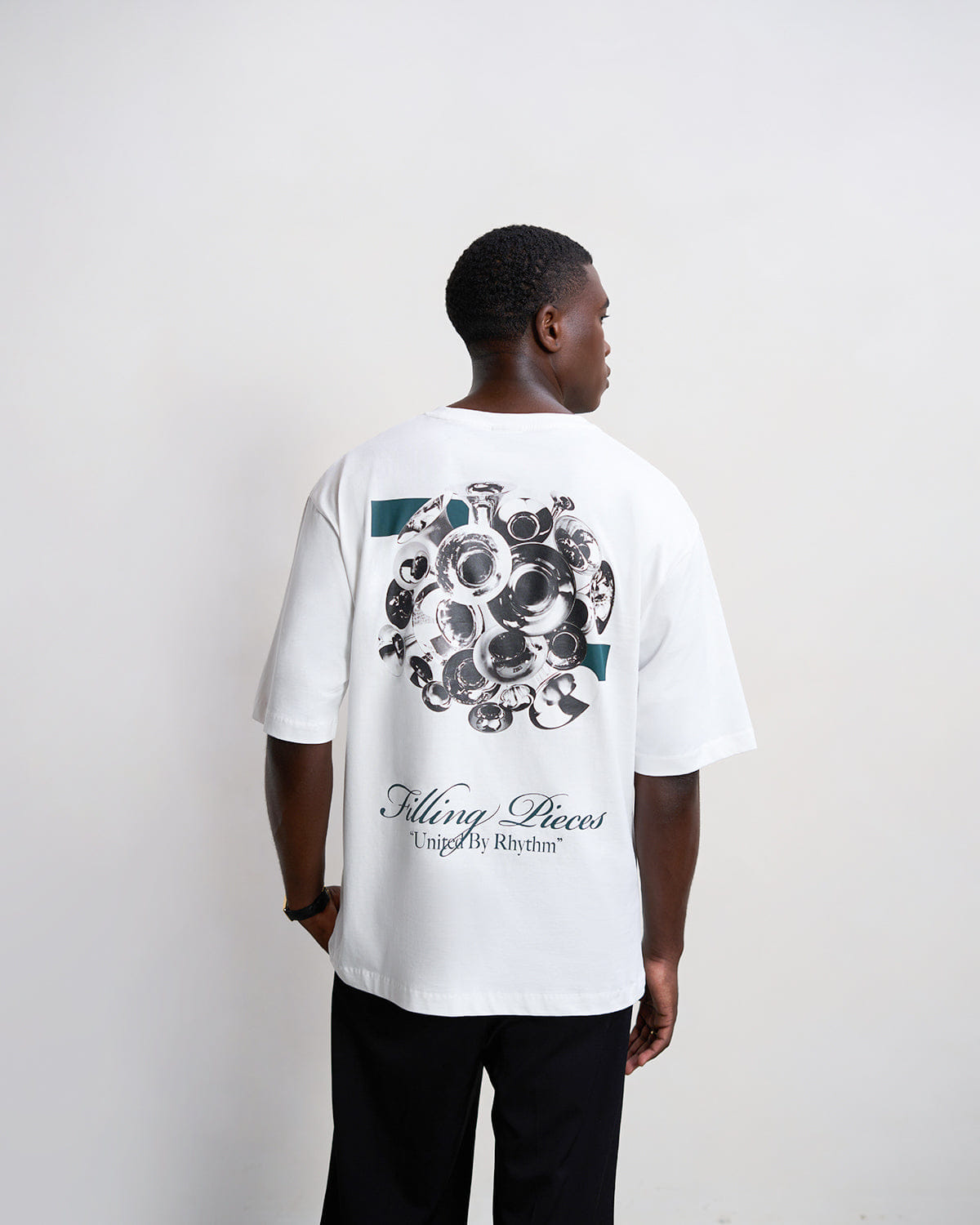 Trend Maven T-shirt Boxy Bouquet White