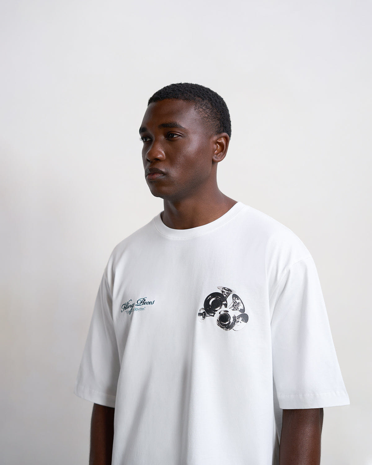 Trend Maven T-shirt Boxy Bouquet White