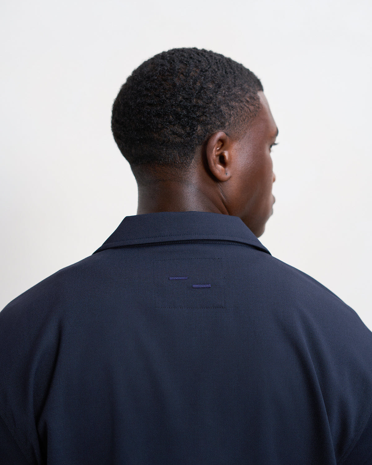 Entry Luxury Coach Jacket Twill Wool Navy