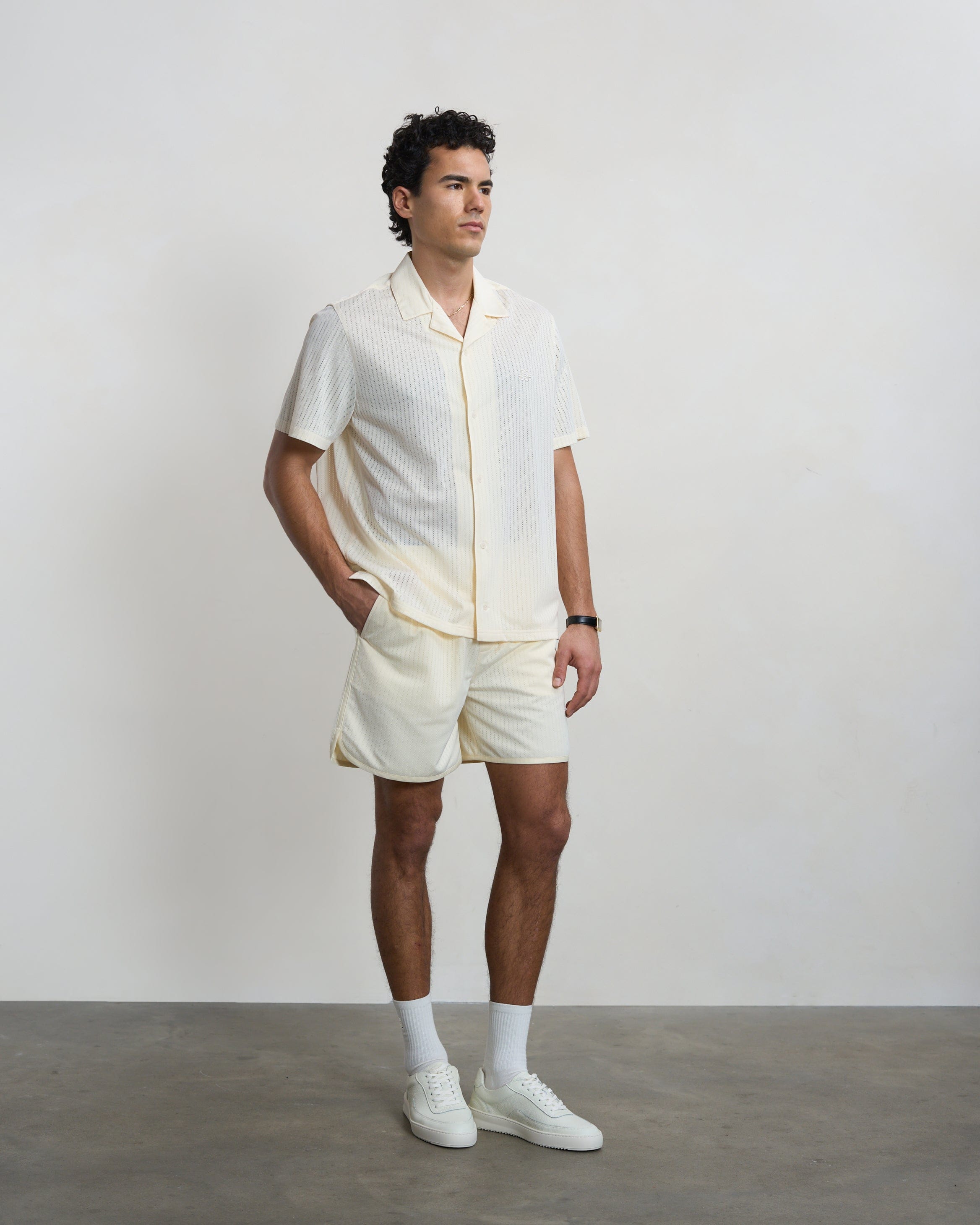 Trend Maven Resort Shorts Mesh Antique White