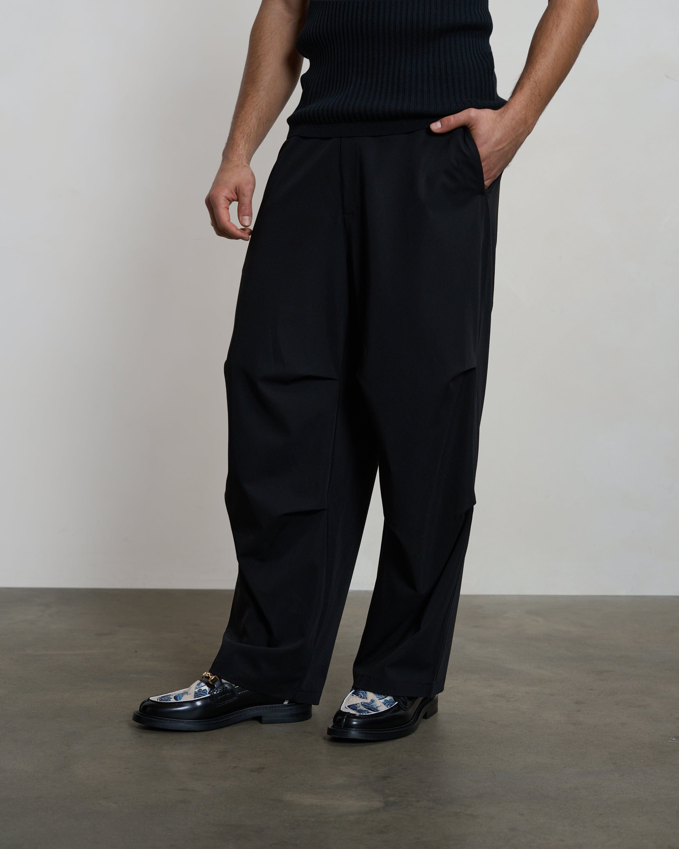 Entry Luxury Drapy Pants Black