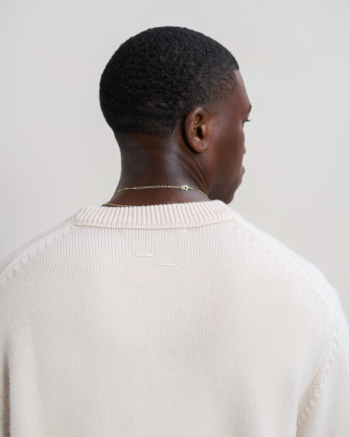 Entry Luxury Knit Sweater Knot Antique White