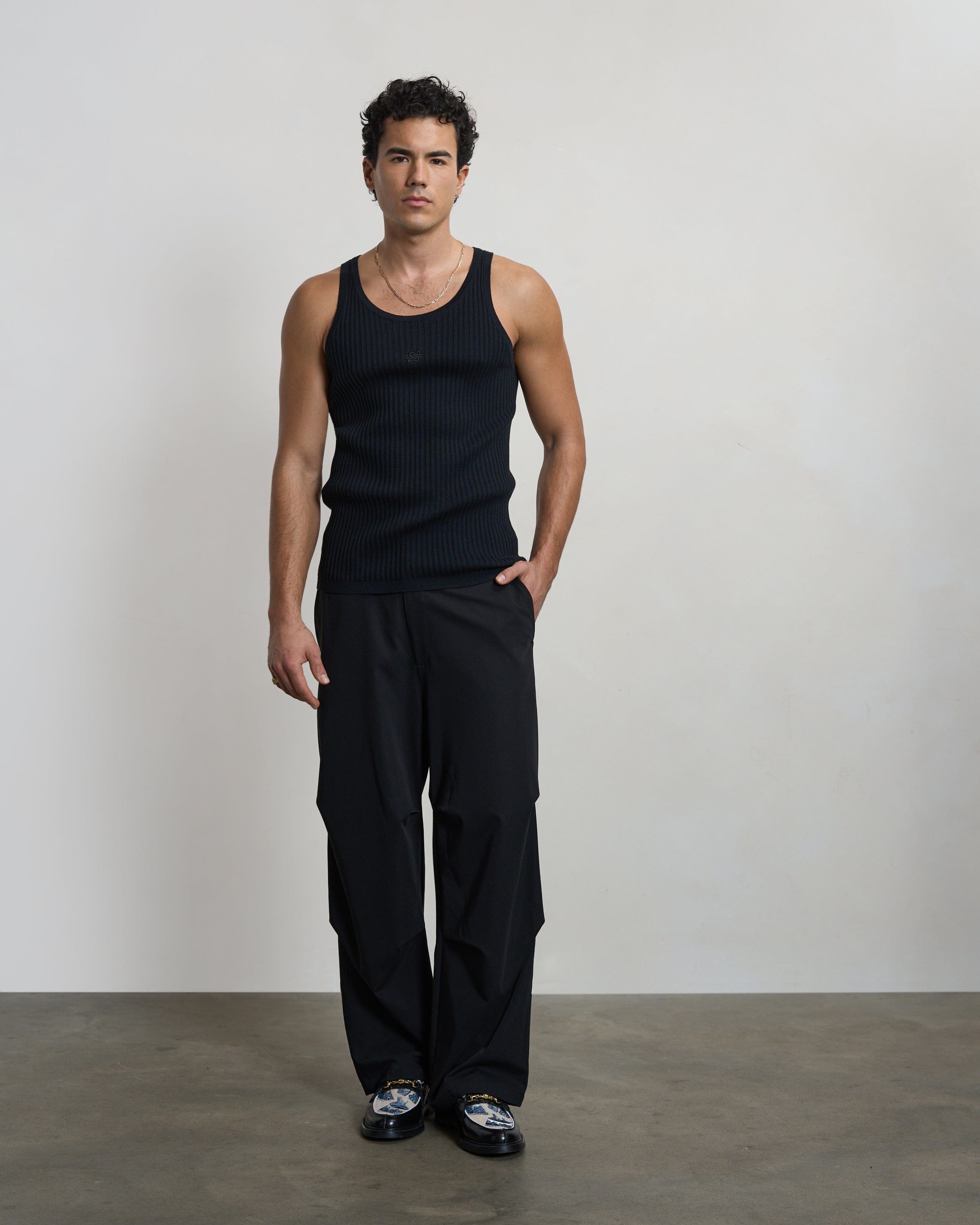 Visionary Knit Tank Top Black