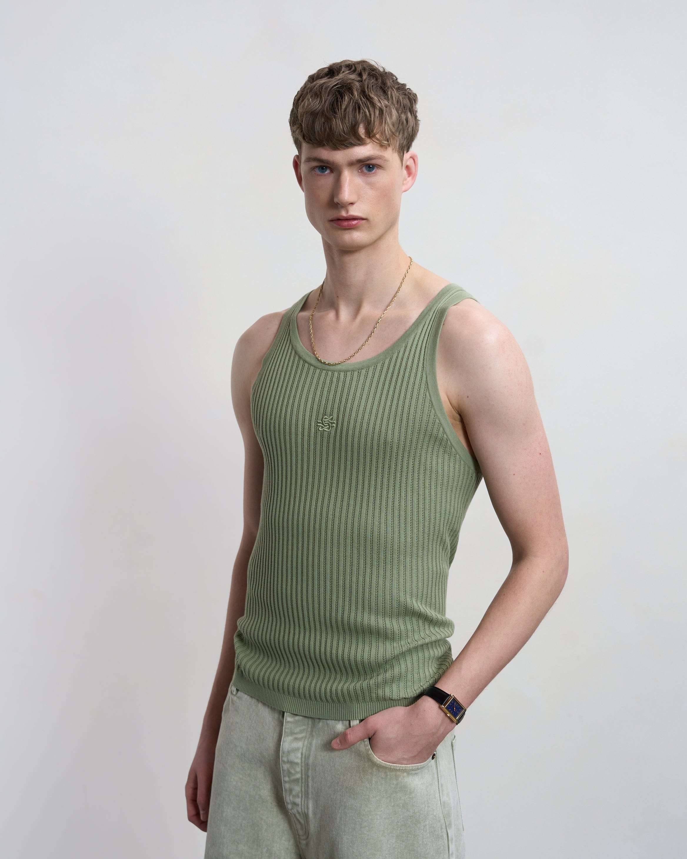 Visionary Knit Tank Top Tea