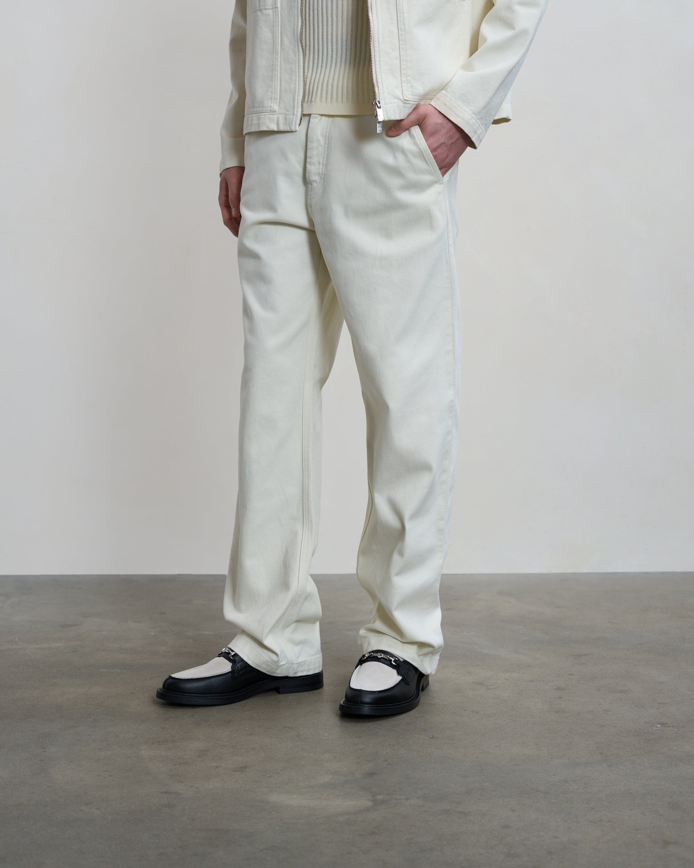 Entry Luxury Worker Pants Antique White