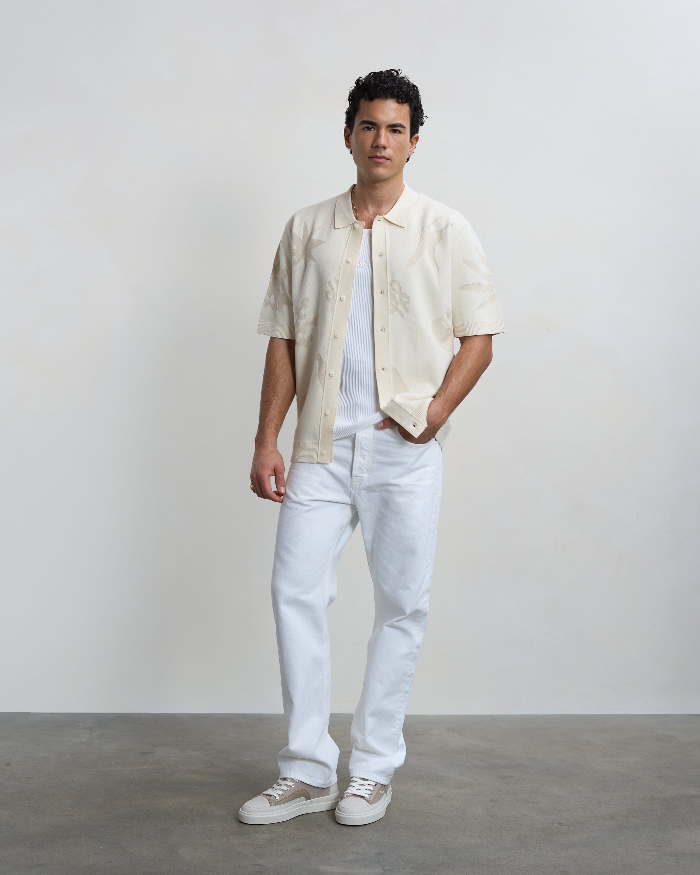 Trend Maven Knit Shirt Breaking Bread Antique White