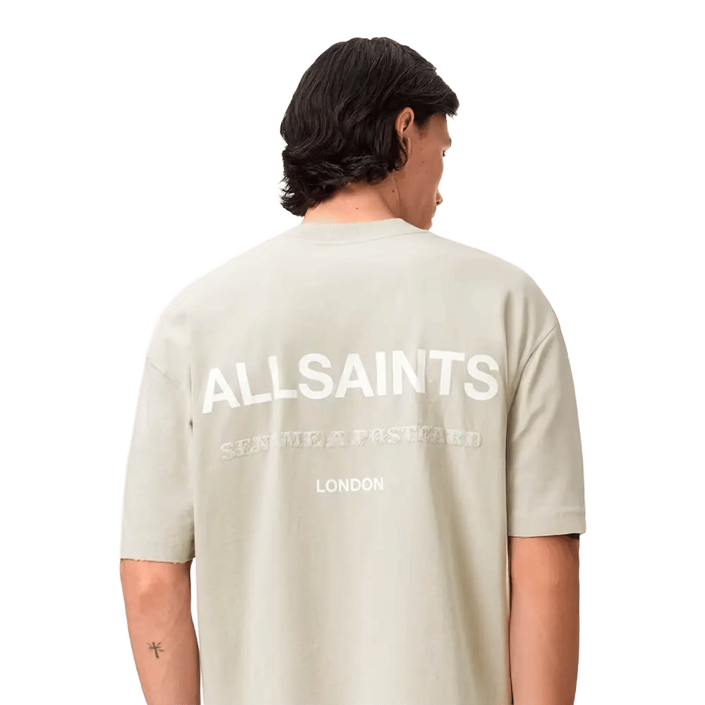 ALLSAINTS Dreamer Short Sleeve Oversized Graphic T-Shirt Powdered Green