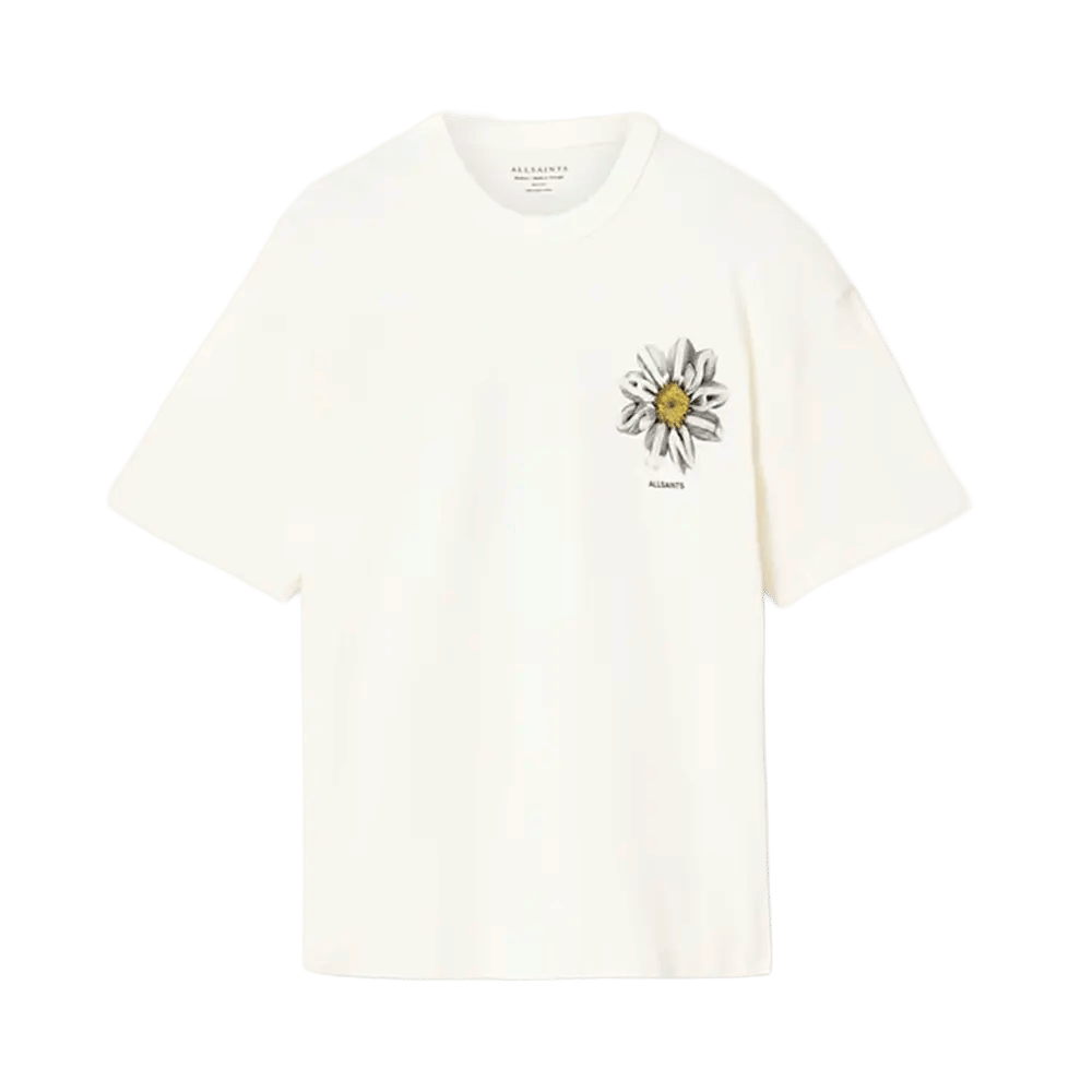 ALLSAINTS Petals Oversized Short Sleeve Graphic T-Shirt Chalk White