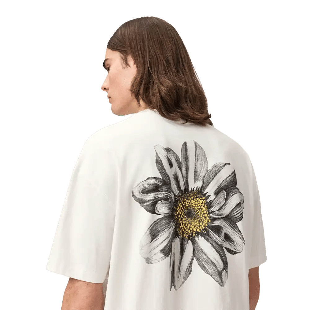 ALLSAINTS Petals Oversized Short Sleeve Graphic T-Shirt Chalk White