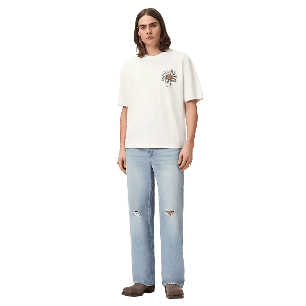 ALLSAINTS Petals Oversized Short Sleeve Graphic T-Shirt Chalk White