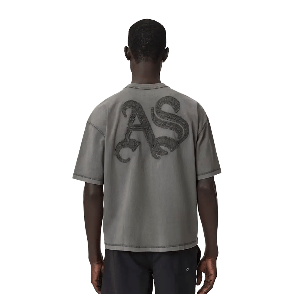 AllSaints ALL SAINTS Insignia Short Sleeve Cotton T-Shirt Washed Black