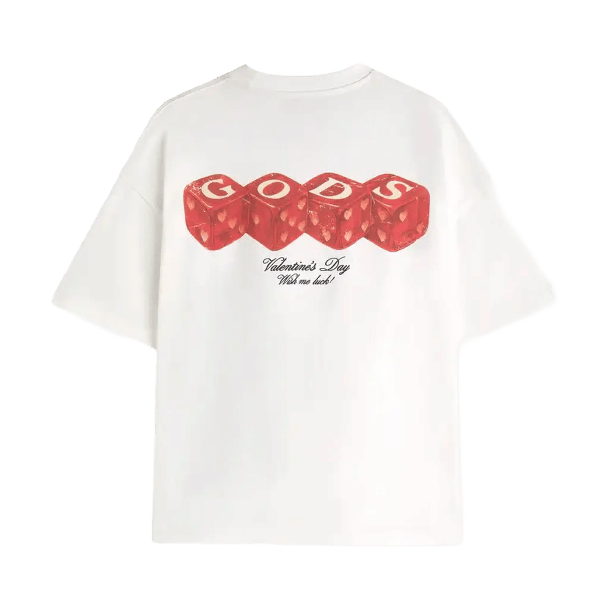 Gods Red Dice Tee Cream