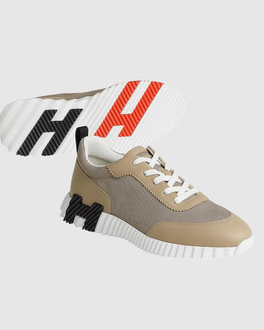 Hermes Bouncing sneaker Mesh Technique / chèvre Sport Beige Lin