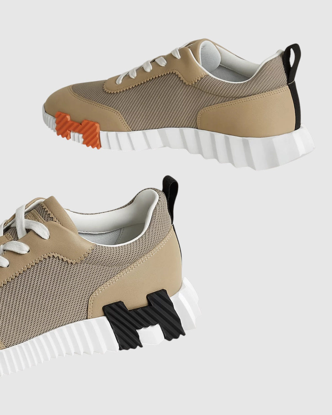 Hermes Bouncing sneaker Mesh Technique / chèvre Sport Beige Lin