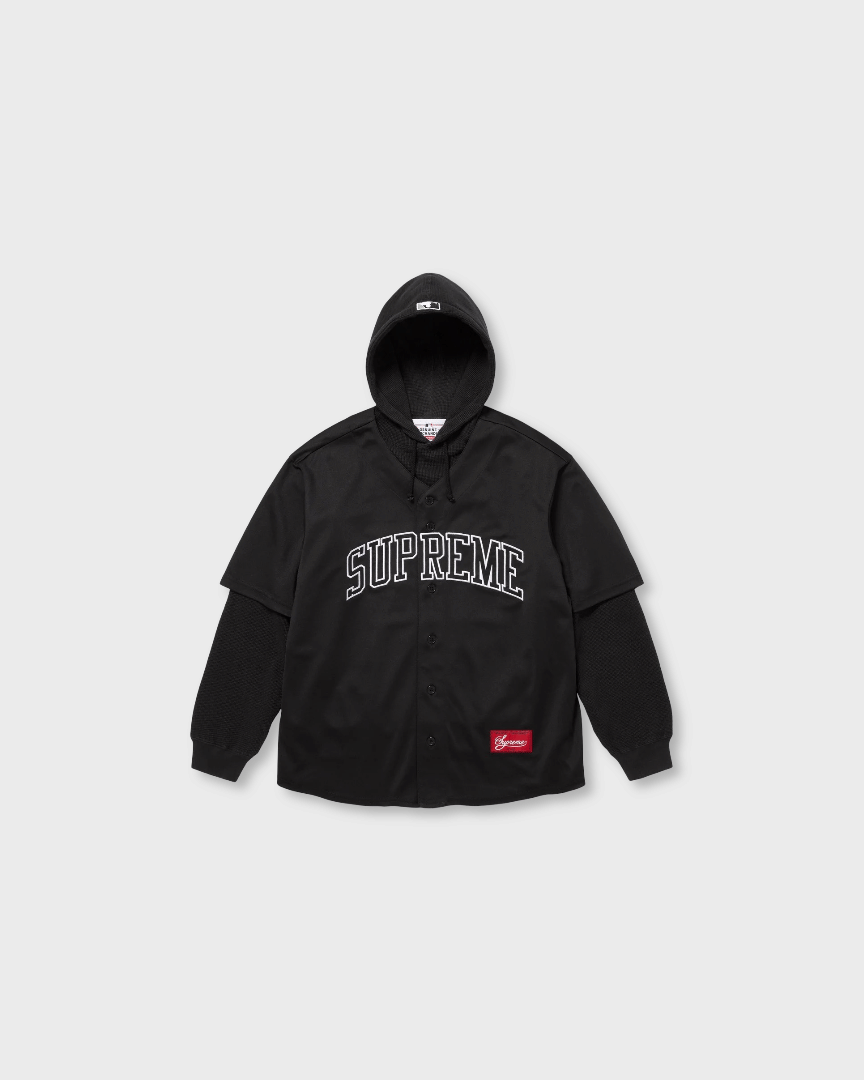Supreme Chicago White Sox™ Hooded Baseball Jersey Black