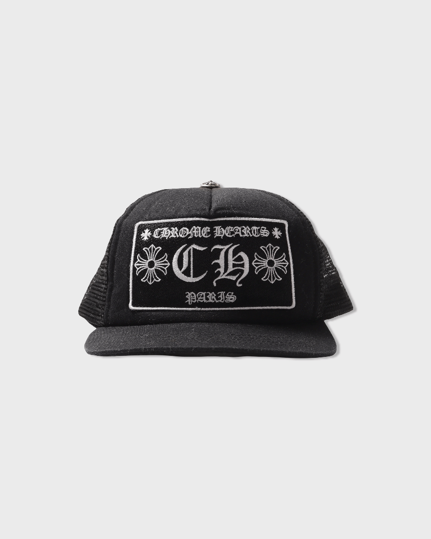 Chrome Hearts CH Paris Trucker Hat Black