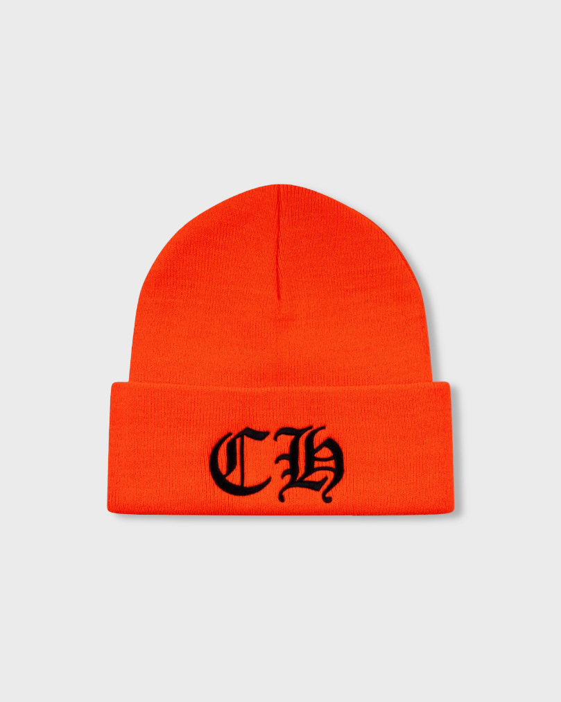 Chrome Hearts Logo Orange Beanie
