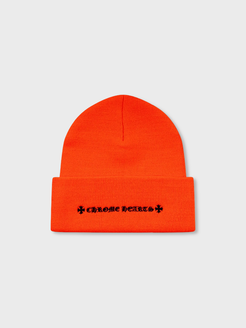 Chrome Hearts Logo Orange Beanie