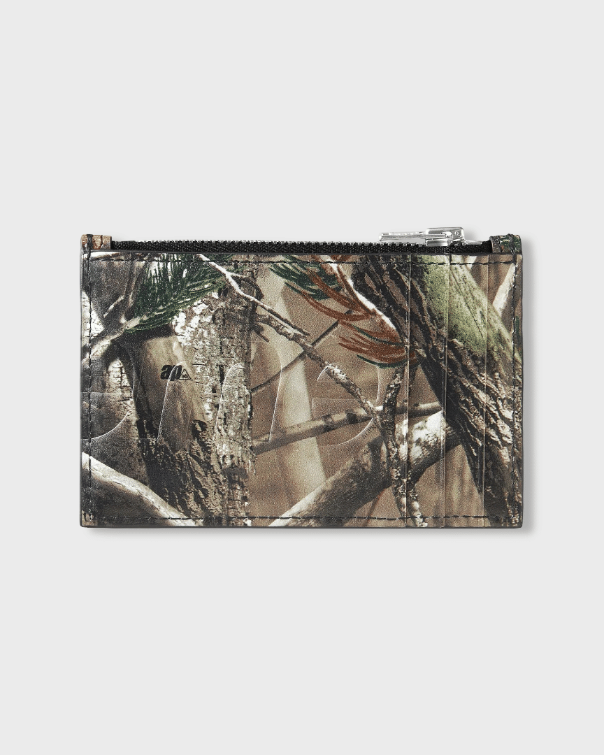 Supreme Leather Zip Card Holder Real Tree