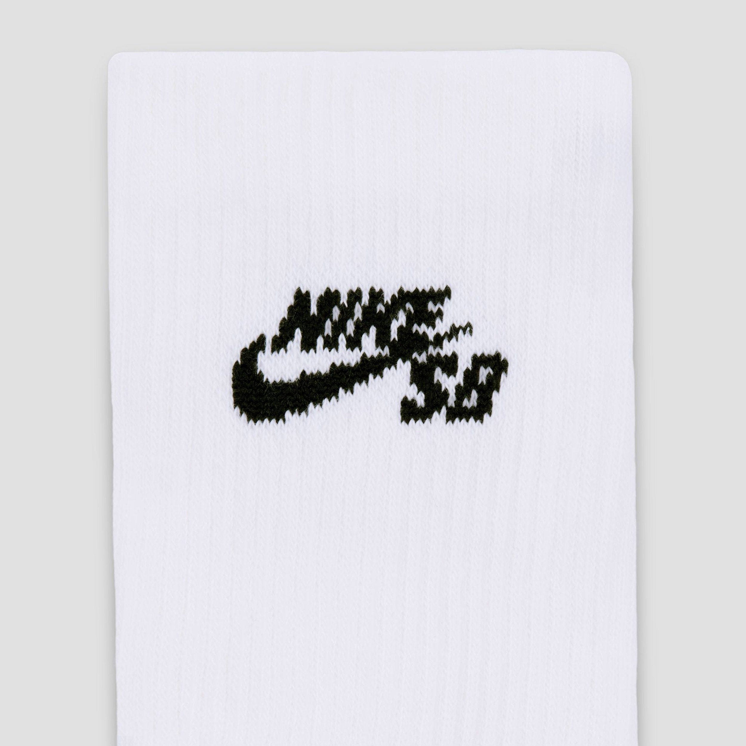 Nike SB Everyday Elevated Crew Socks 3 Pairs White