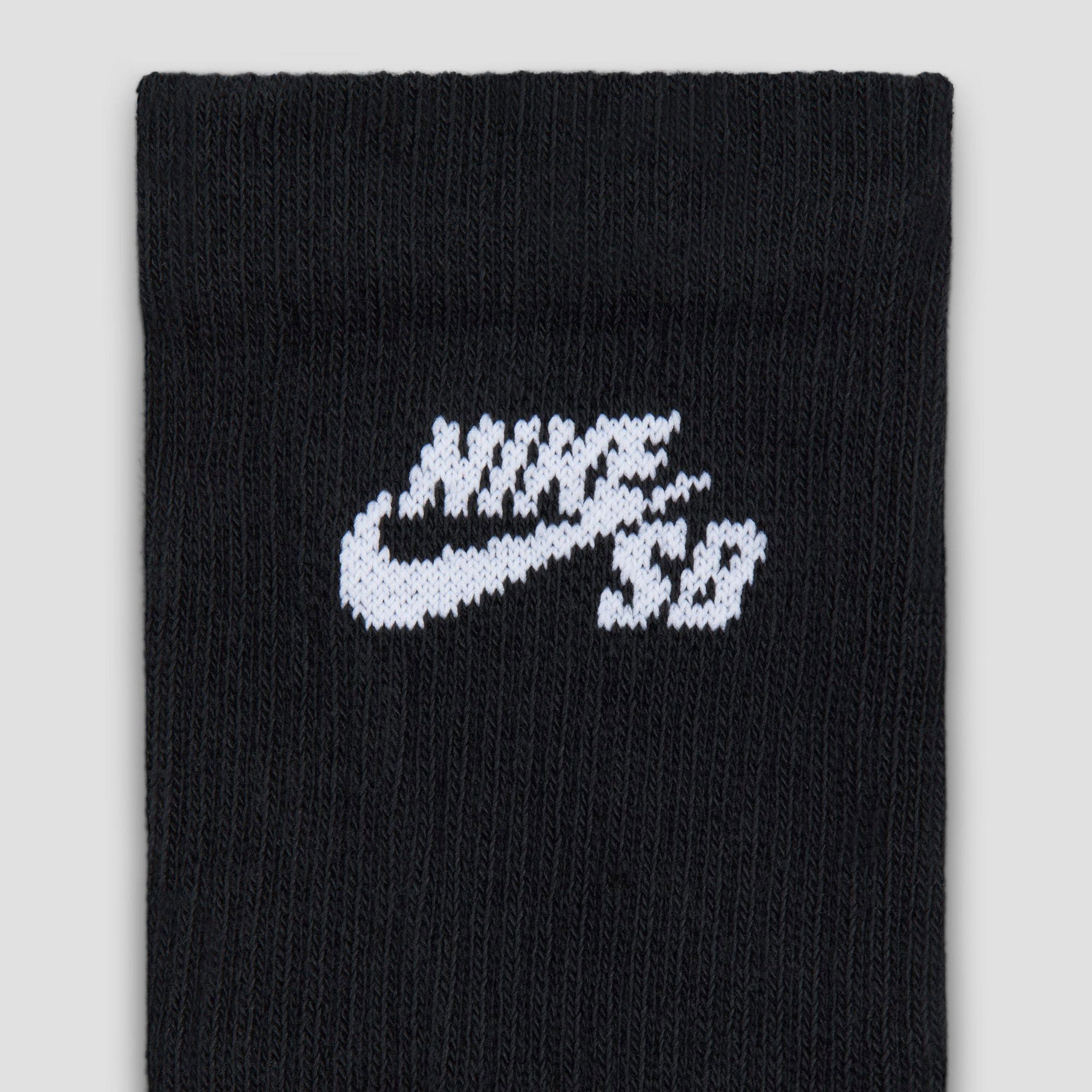 Nike SB Everyday Elevated Crew Socks 3 Pairs Black