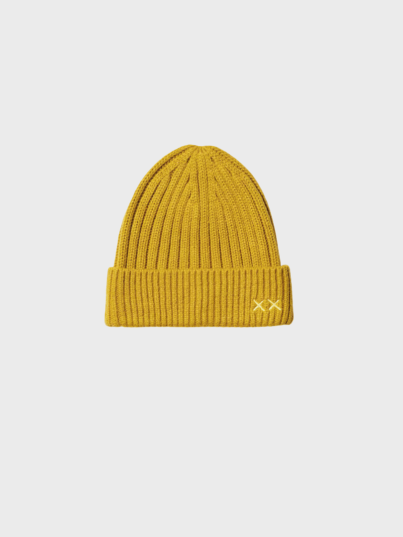 Uniqlo X Kaws Winter Heattech Beanie Yellow
