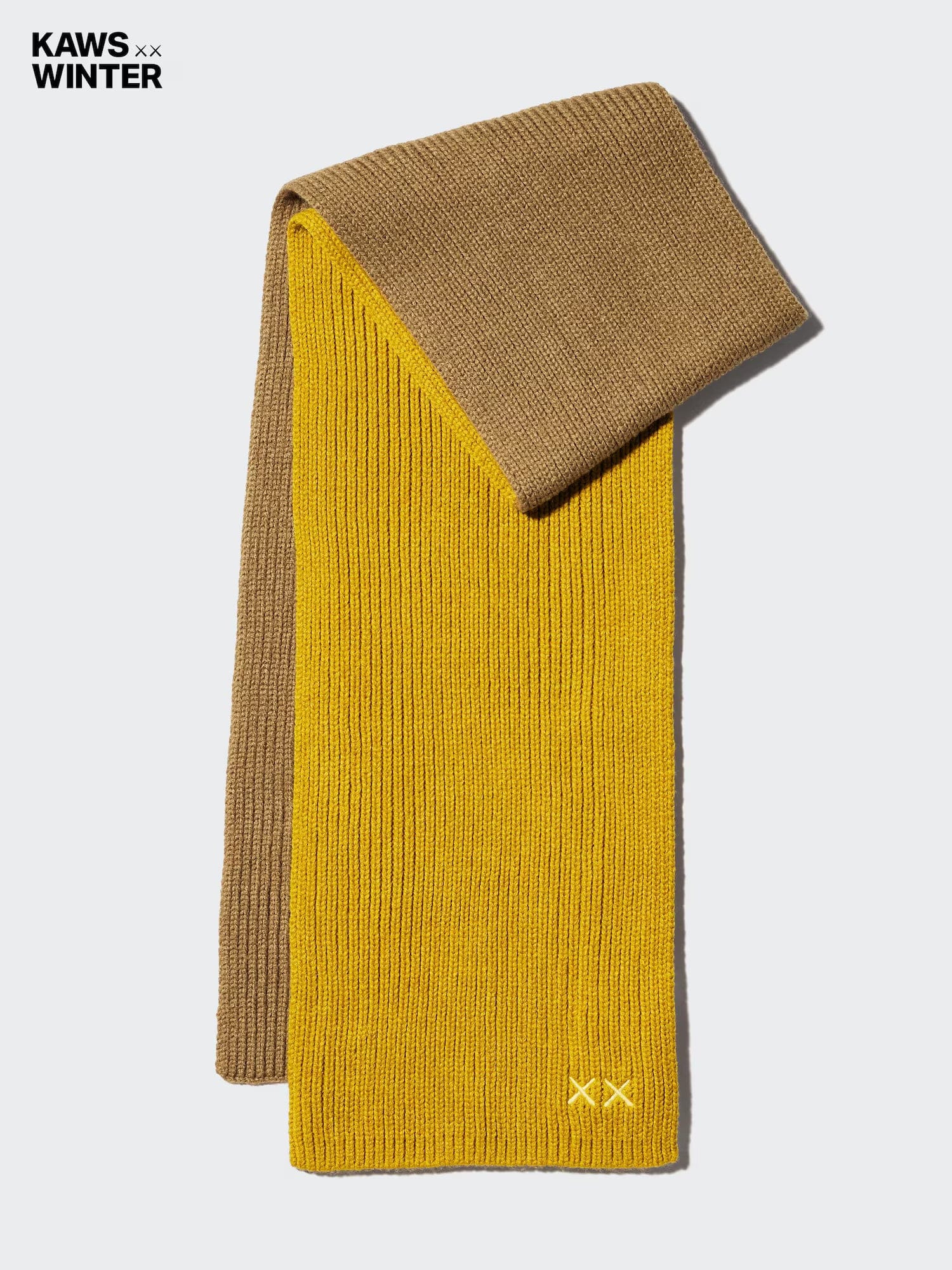 Uniqlo x KAWS Winter Heattech Knitted Scarf Yellow