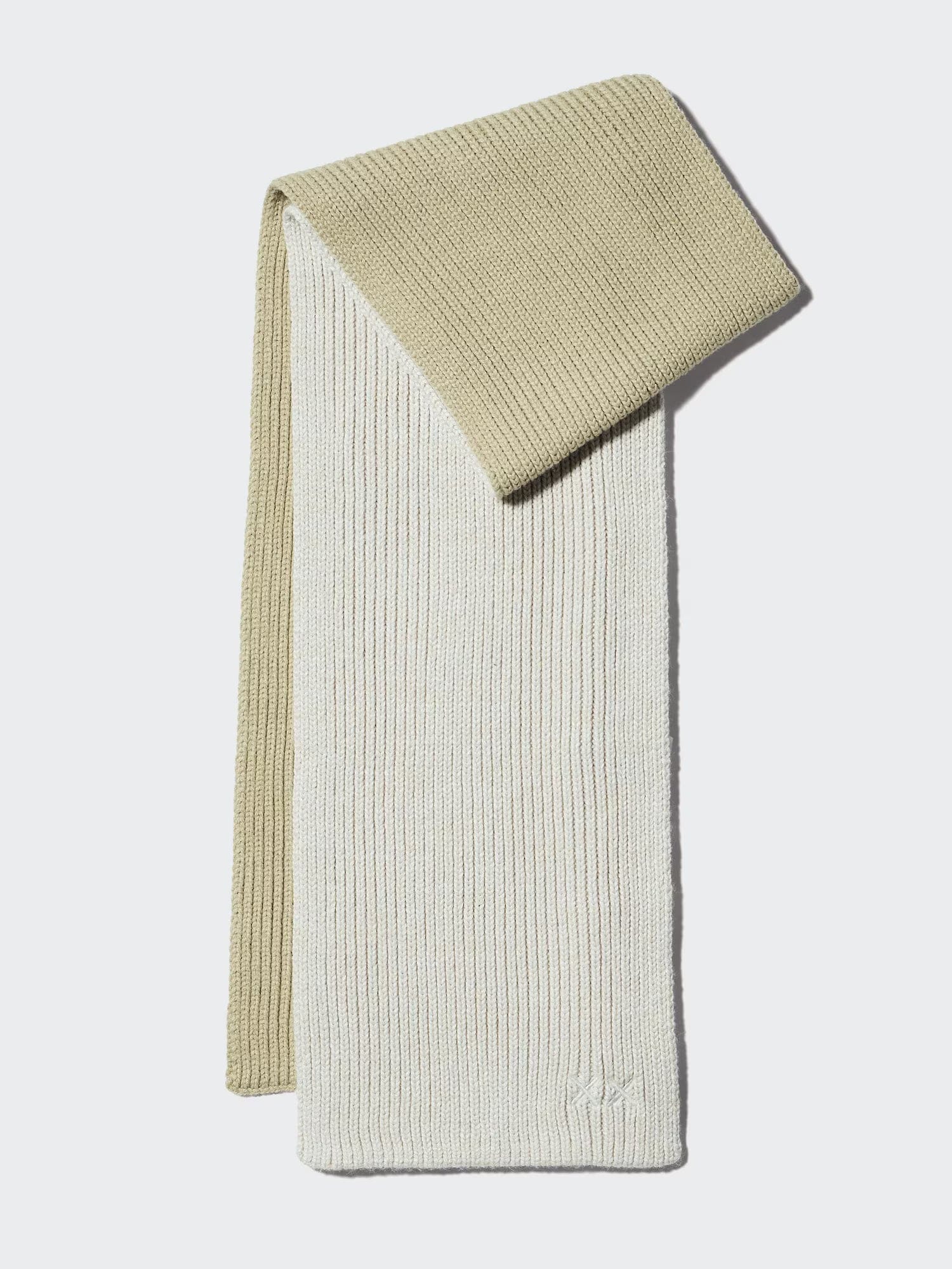 Uniqlo x KAWS Winter Heattech Knitted Scarf Off White
