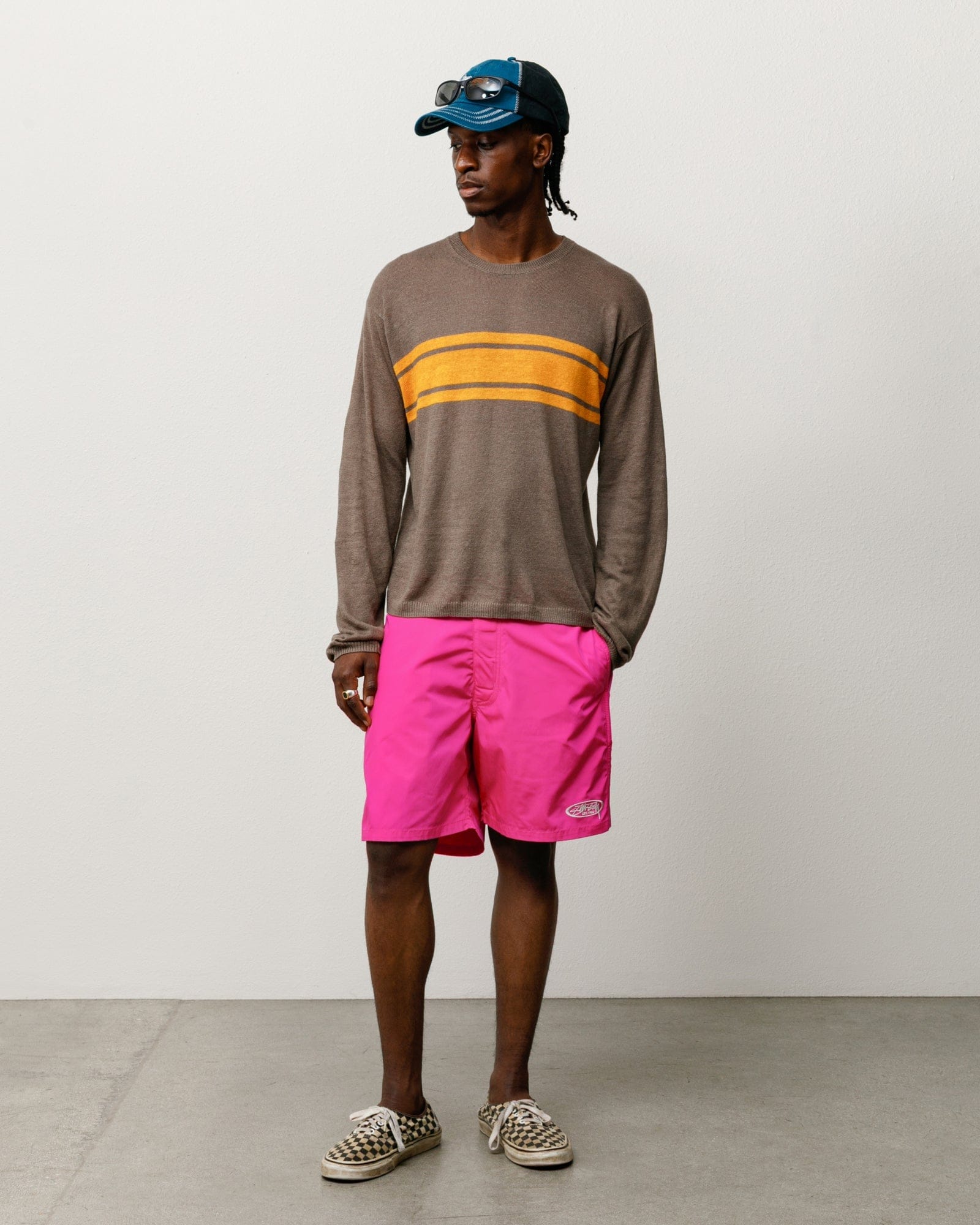 Stüssy Lightweight Striped Sweater - Brown