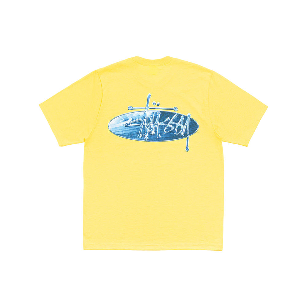 Stüssy Wave Oval Tee - Lemon