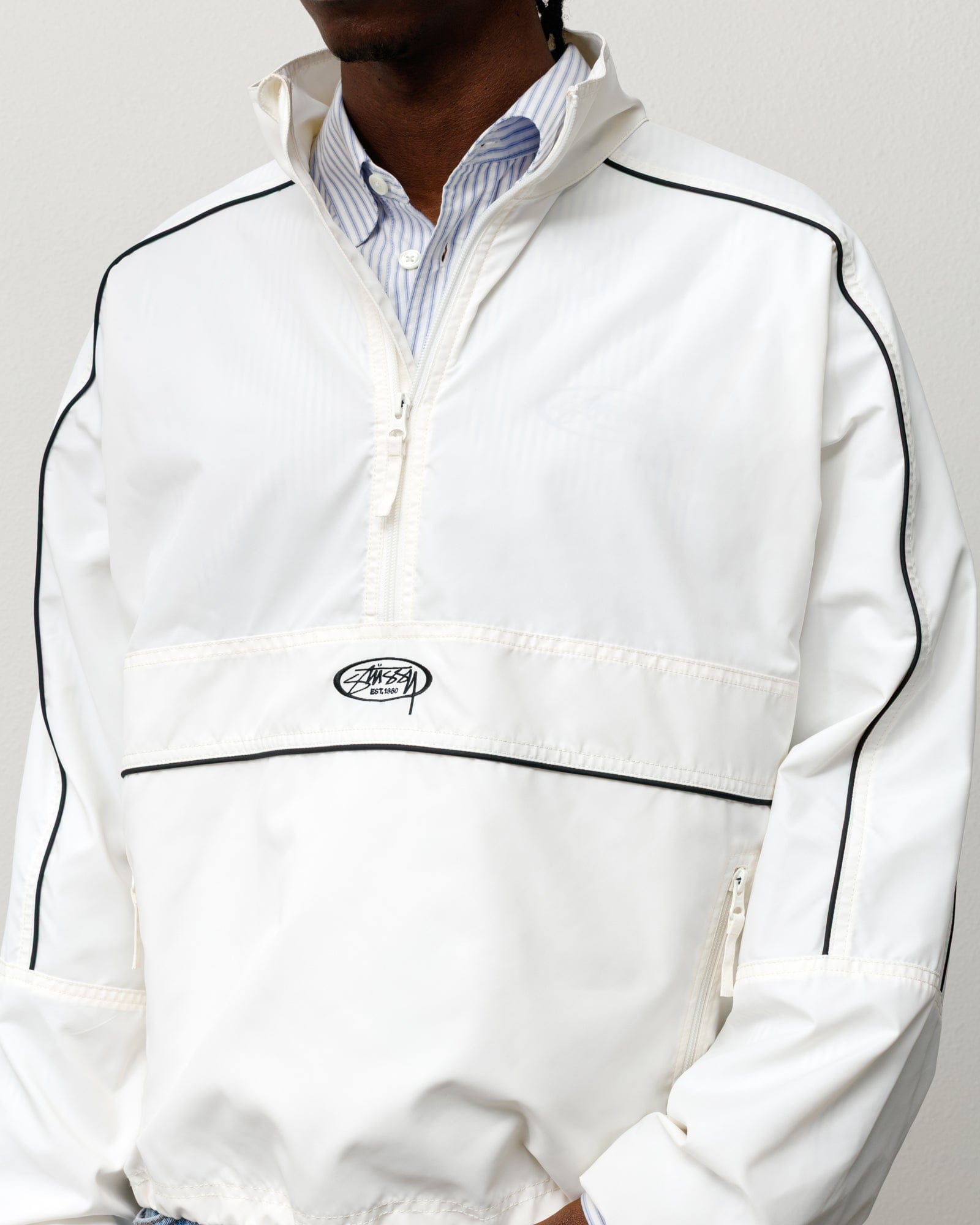 Stüssy Lightweight Pullover Jacket - White