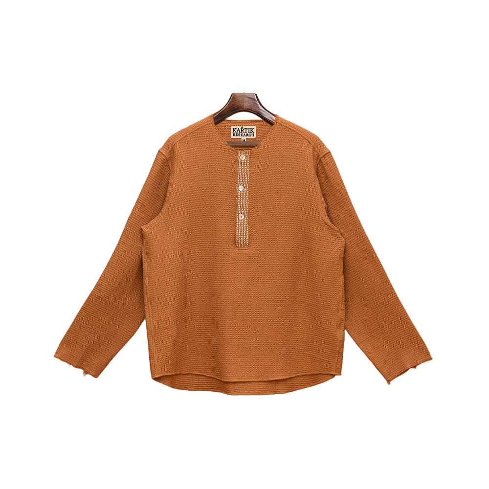Kartik Research Kurta Shirt - Rust/ Ecru