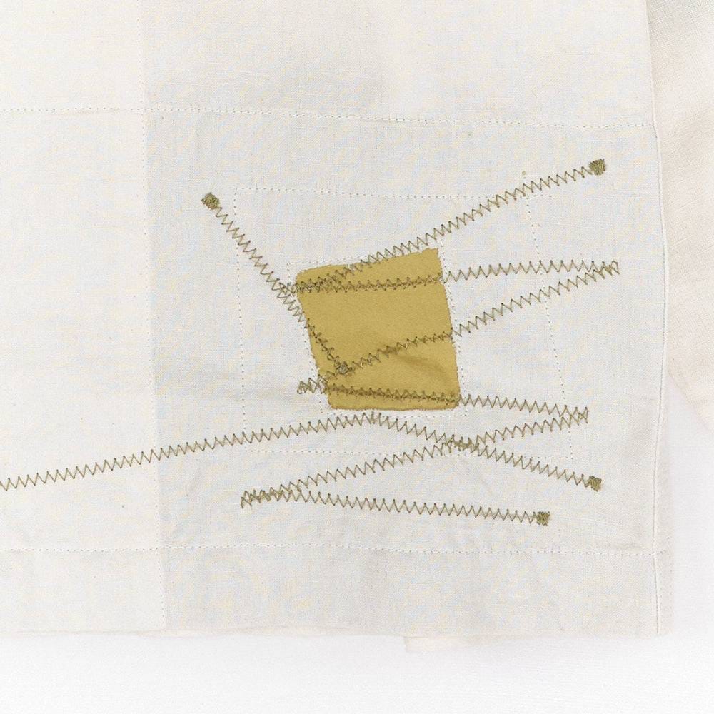 STORY mfg. Greetings Shirt LS - Ecru Zigzag