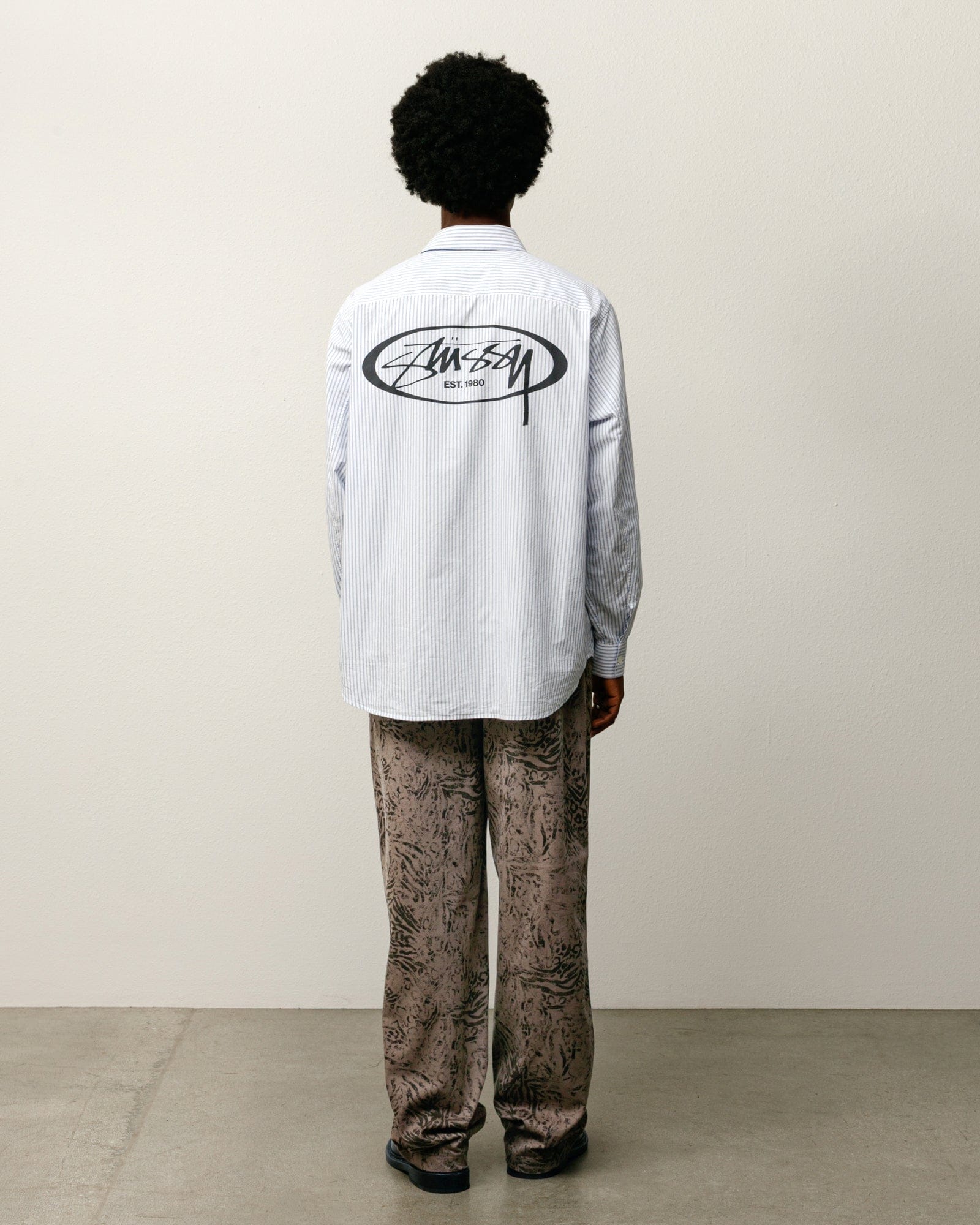 Stüssy Standard Logo Shirt - Blue Stripe