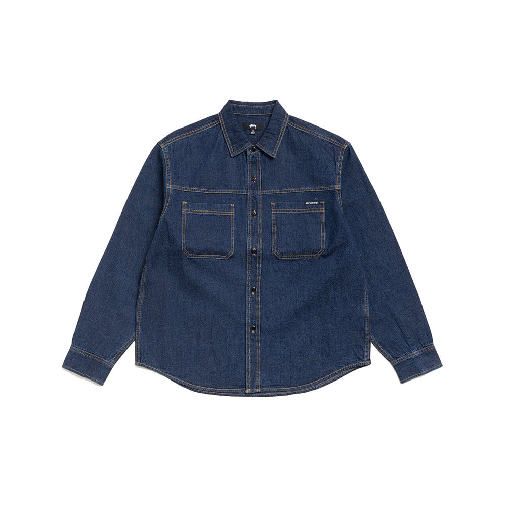 Stüssy Work Denim Shirt - Dark Denim