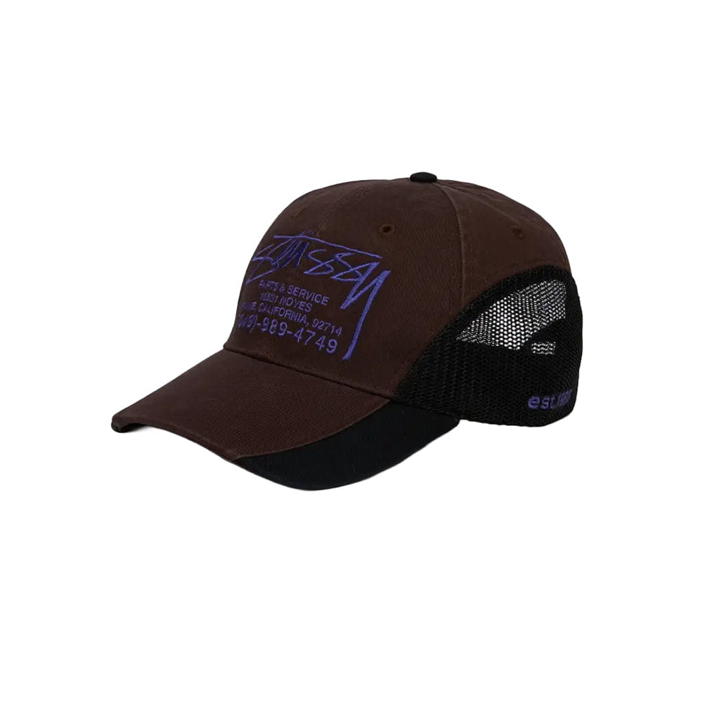 Stüssy Lp Service Mesh Strapback Cap - Brown