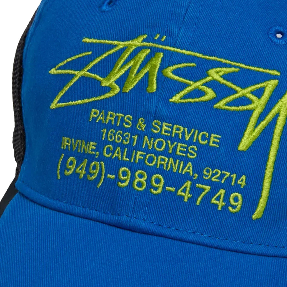 Stüssy Lp Service Mesh Strapback Cap - Blue