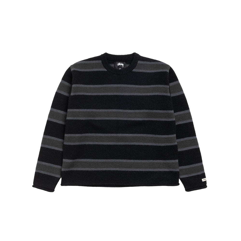 Stüssy Striped Wool Sweater - Black