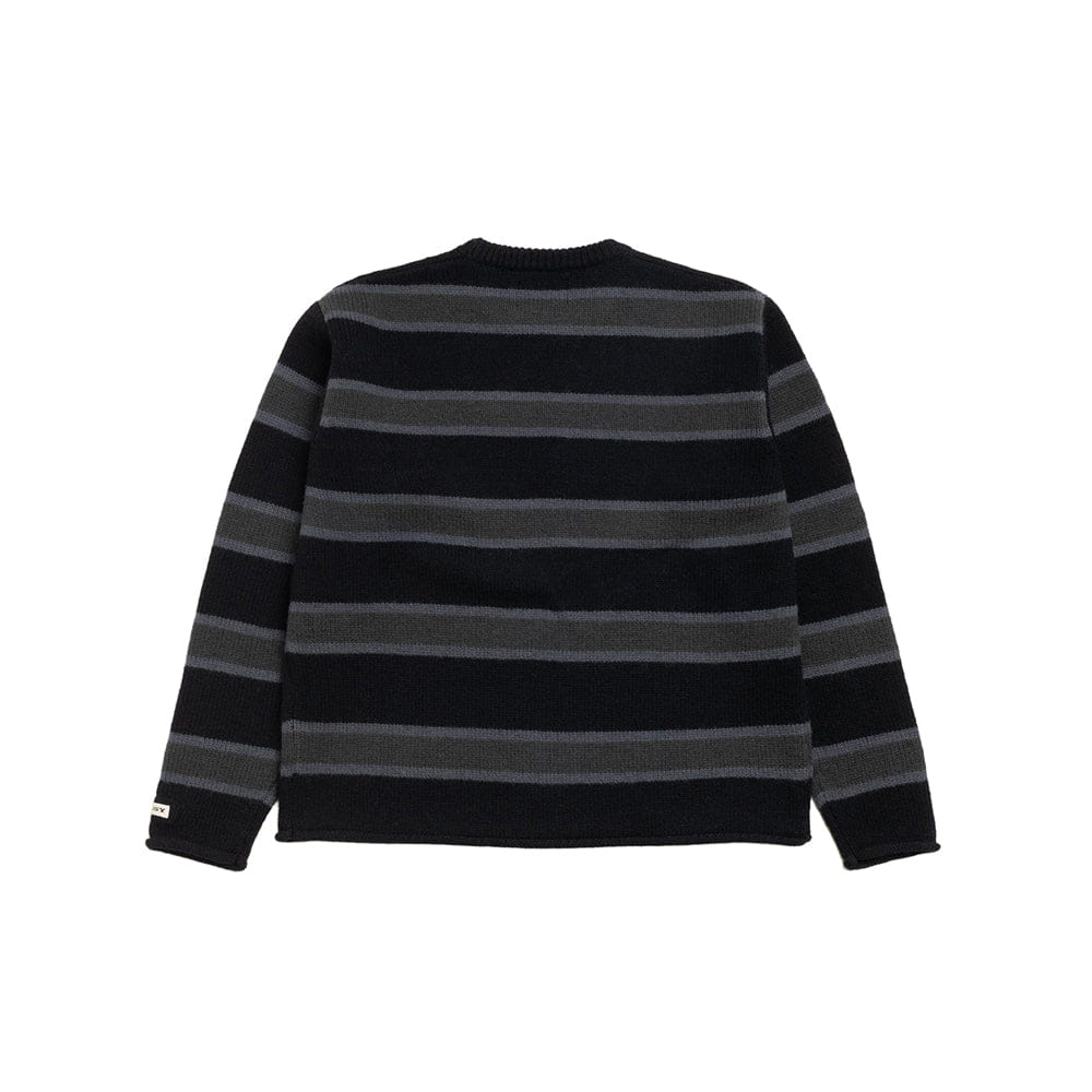 Stüssy Striped Wool Sweater - Black