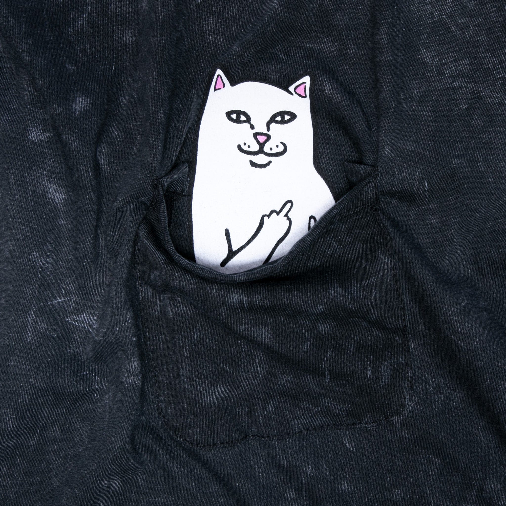 Ripndip Lord Nermal Pocket tee, Black Mineral Wash