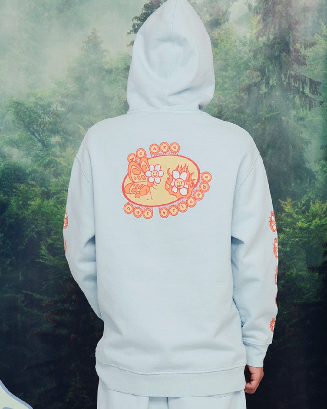 WE ARE NOT FRIENDS Butterfly Flames Hoodie