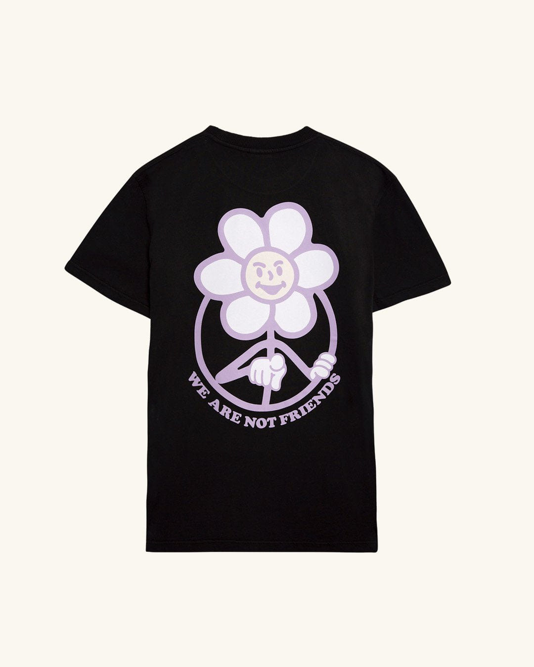 WE ARE NOT FRIENDS Daisy Purple/Black T-shirt